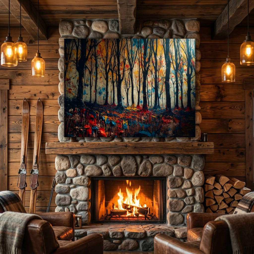 IMPASTO — Abstract Ink Forest Canvas Wall Art
