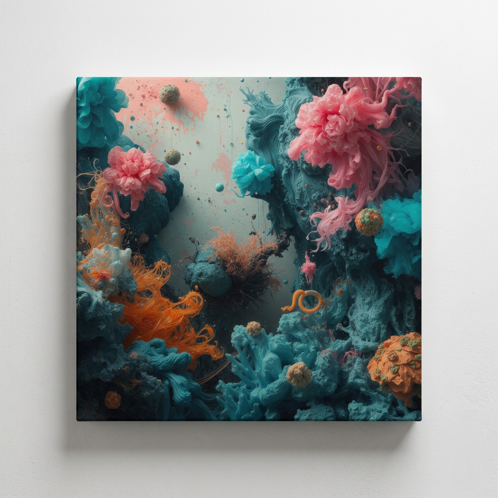 TIDEBLOOM Canvas Print — Coral Reef Bloom Wall Art