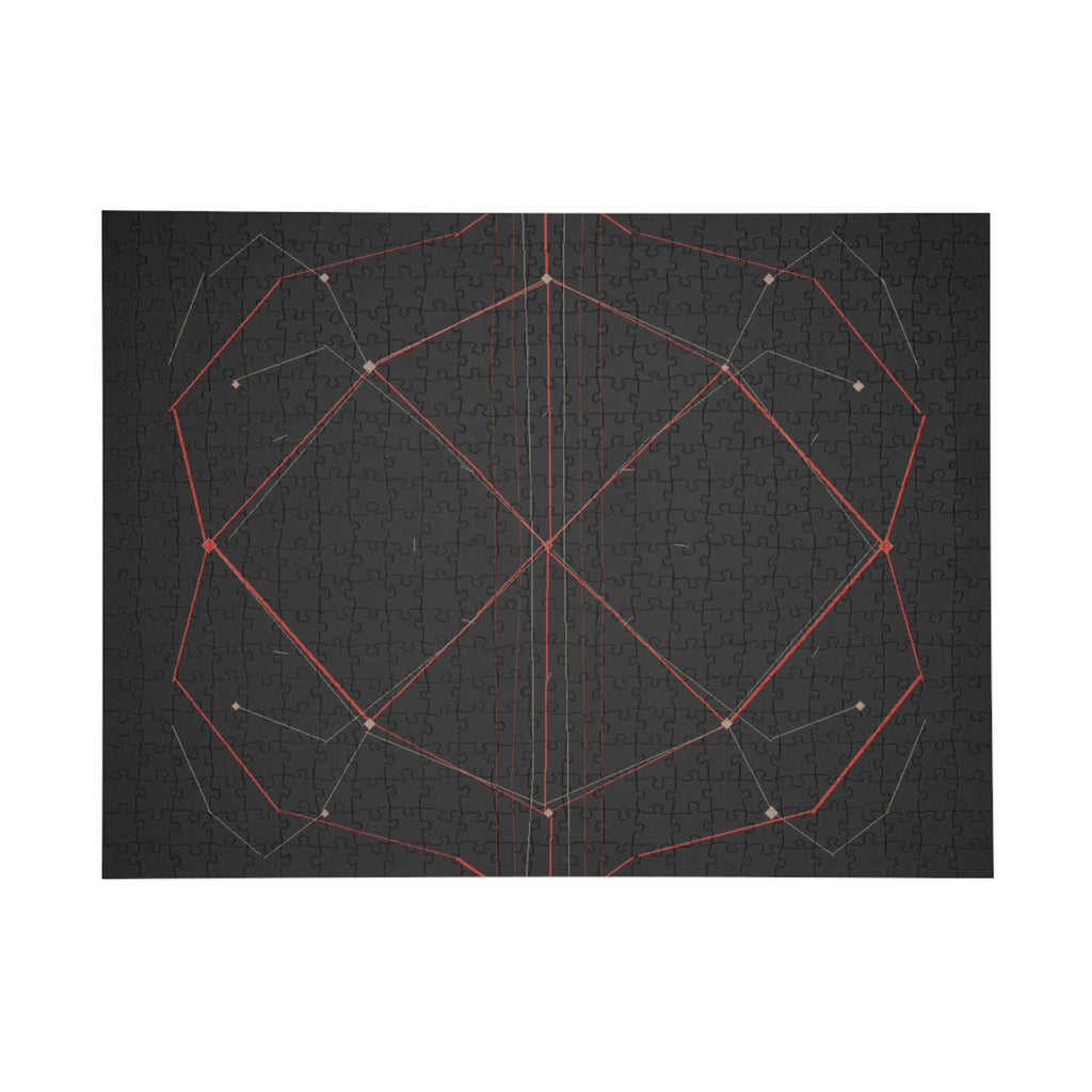 Dead Reckoning 500-piece abstract navigation puzzle by Scattercrate — geometric art jigsaw, creative gift