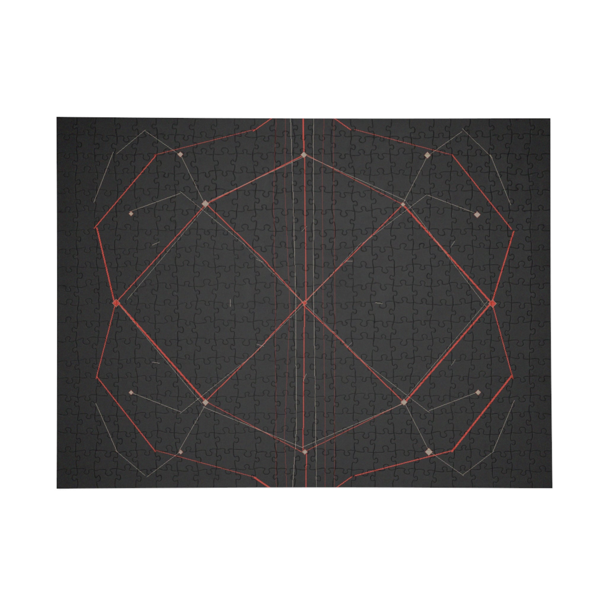 Dead Reckoning 500-piece abstract navigation puzzle by Scattercrate — geometric art jigsaw, creative gift