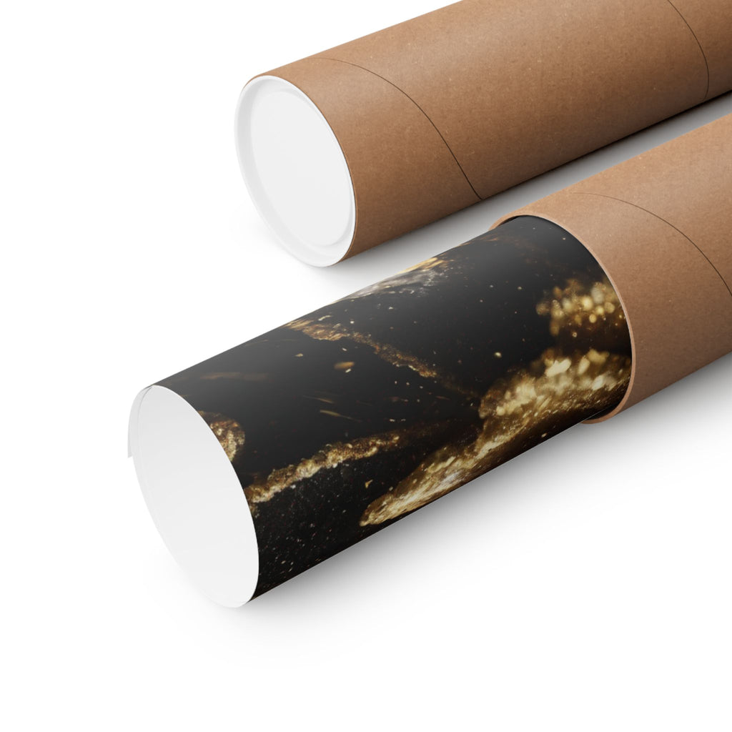 AURUM — Black and Gold Abstract Art Poster | Dark Aesthetic Wall Decor | Scattercrate