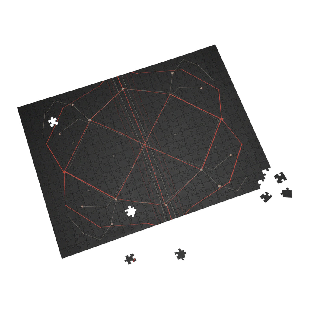 Dead Reckoning 500-piece abstract navigation puzzle by Scattercrate — geometric art jigsaw, creative gift