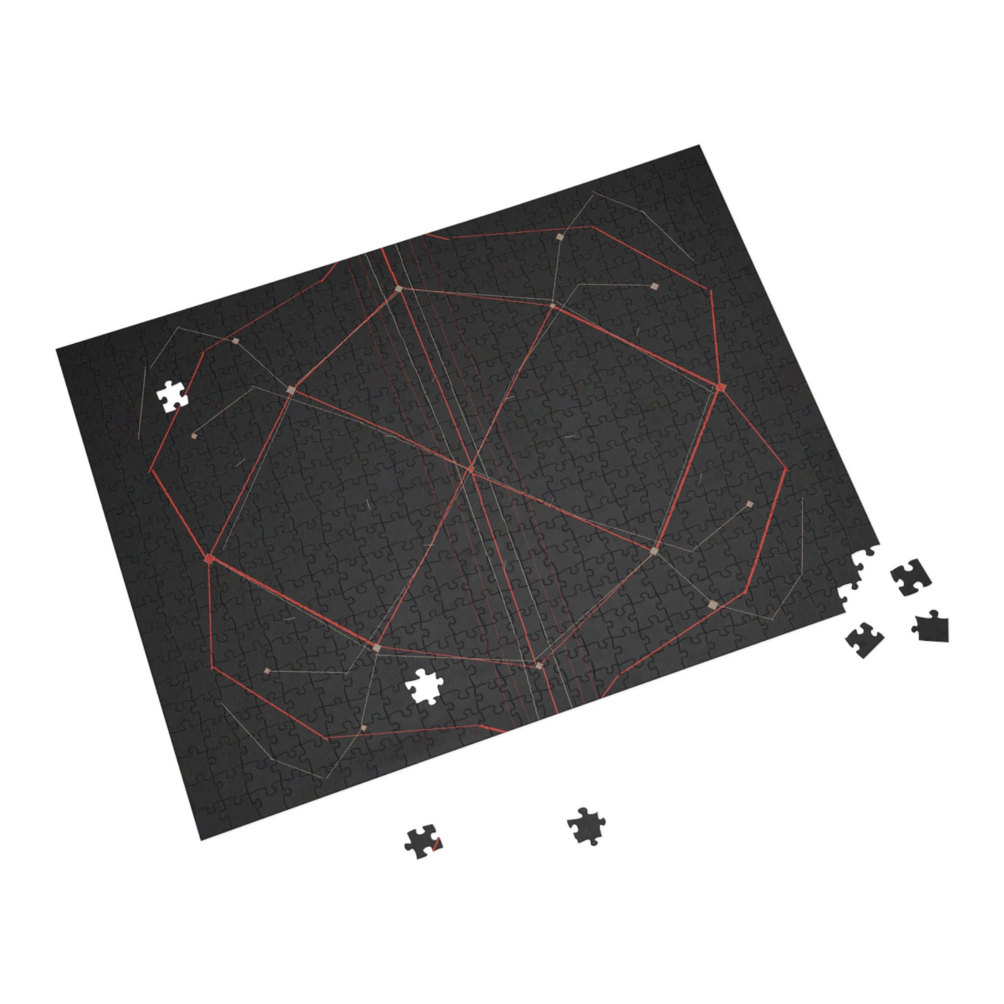 Dead Reckoning 500-piece abstract navigation puzzle by Scattercrate — geometric art jigsaw, creative gift