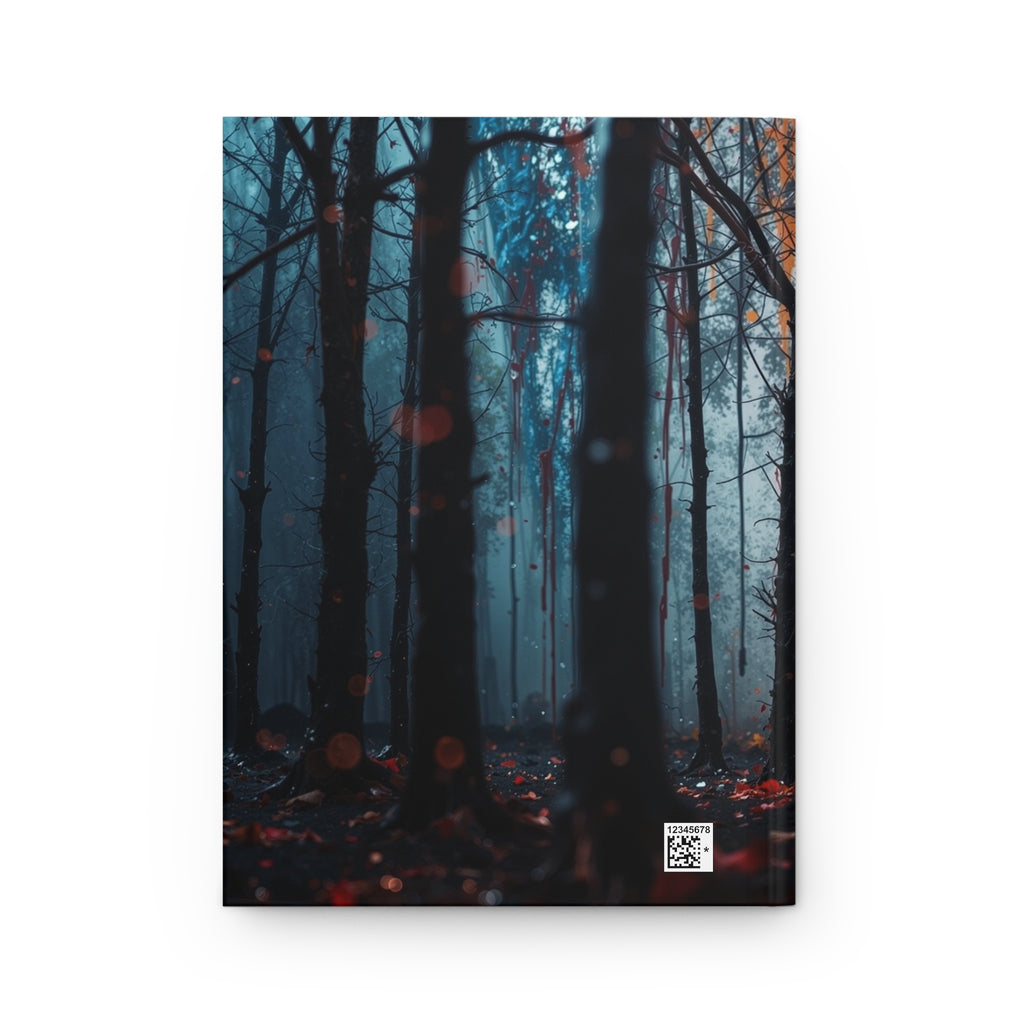 FROSTEMBER frost and ember hardcover art journal by Scattercrate — icy-and-fire forest notebook
