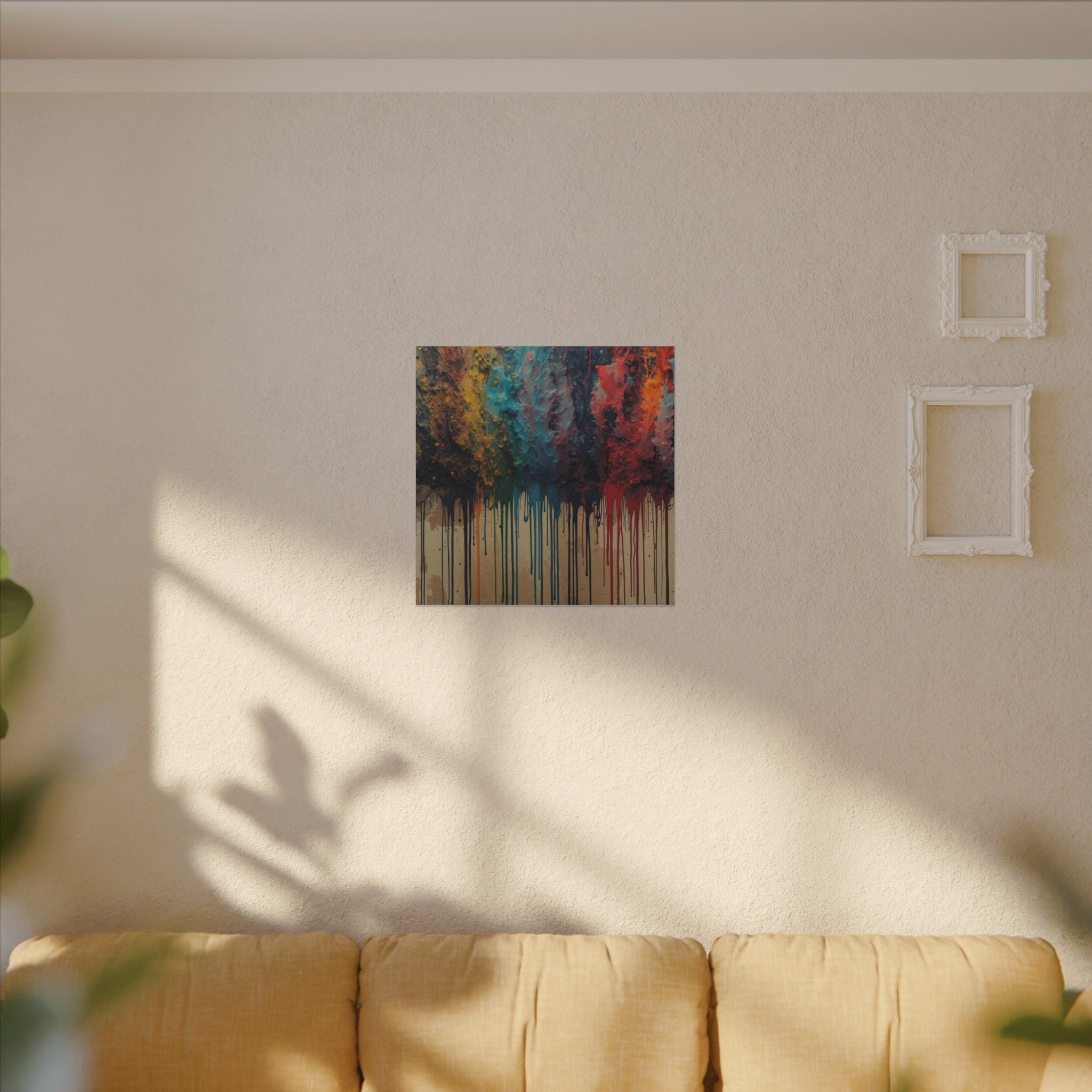 CHROMAFALL — Full-Spectrum Paint Drop Canvas Wall Art