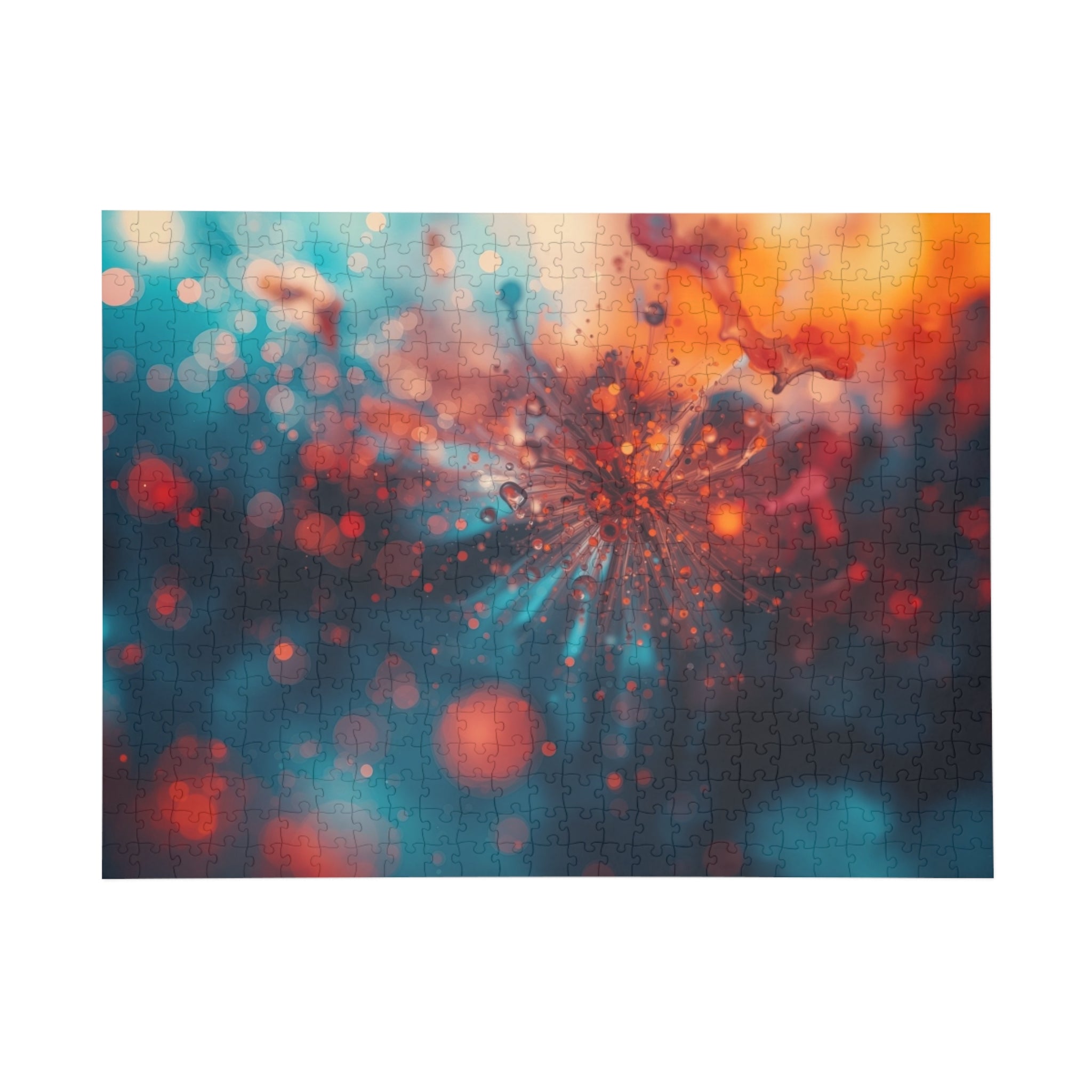 Sparkburst 500-Piece Jigsaw Puzzle — Ember Starburst Art