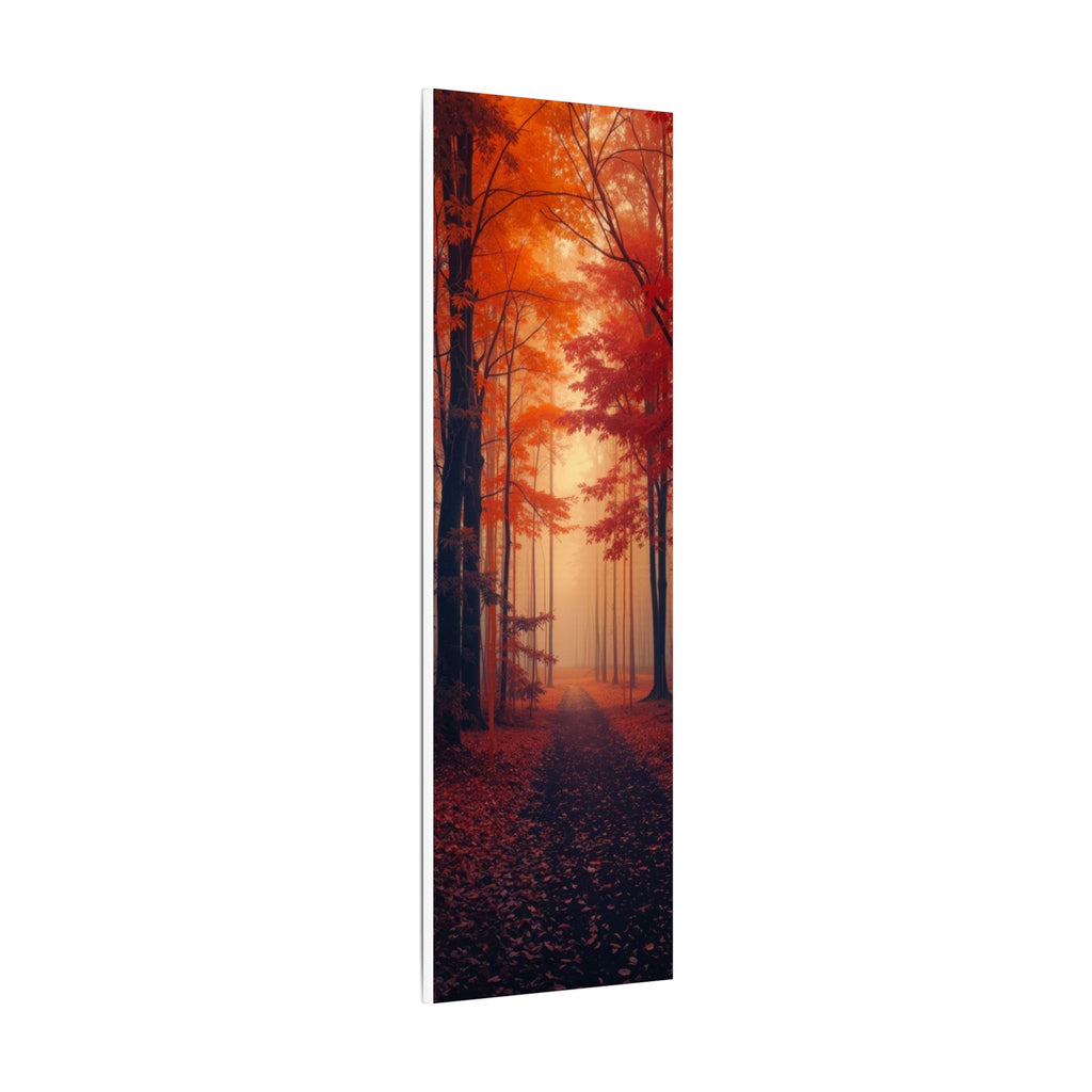 AMBER FOREST — Abstract Autumn Forest Framed Canvas Wall Art