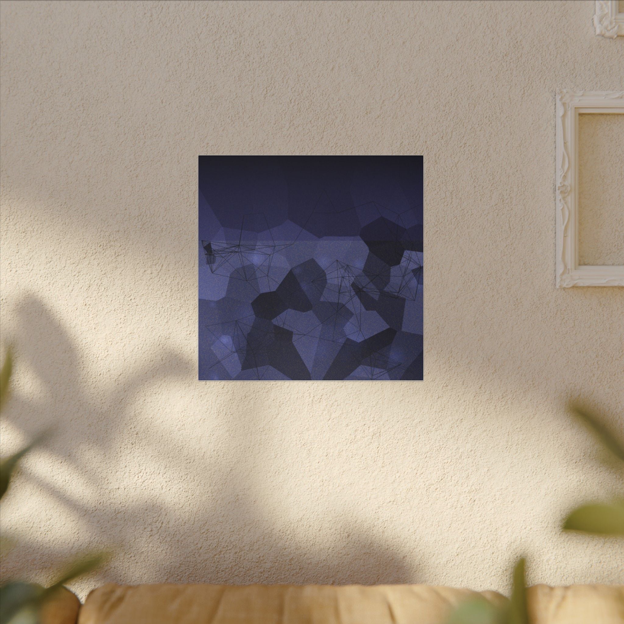 DRIFT — Fractured Time | Dark Abstract Wall Art | Framed Square Canvas Print