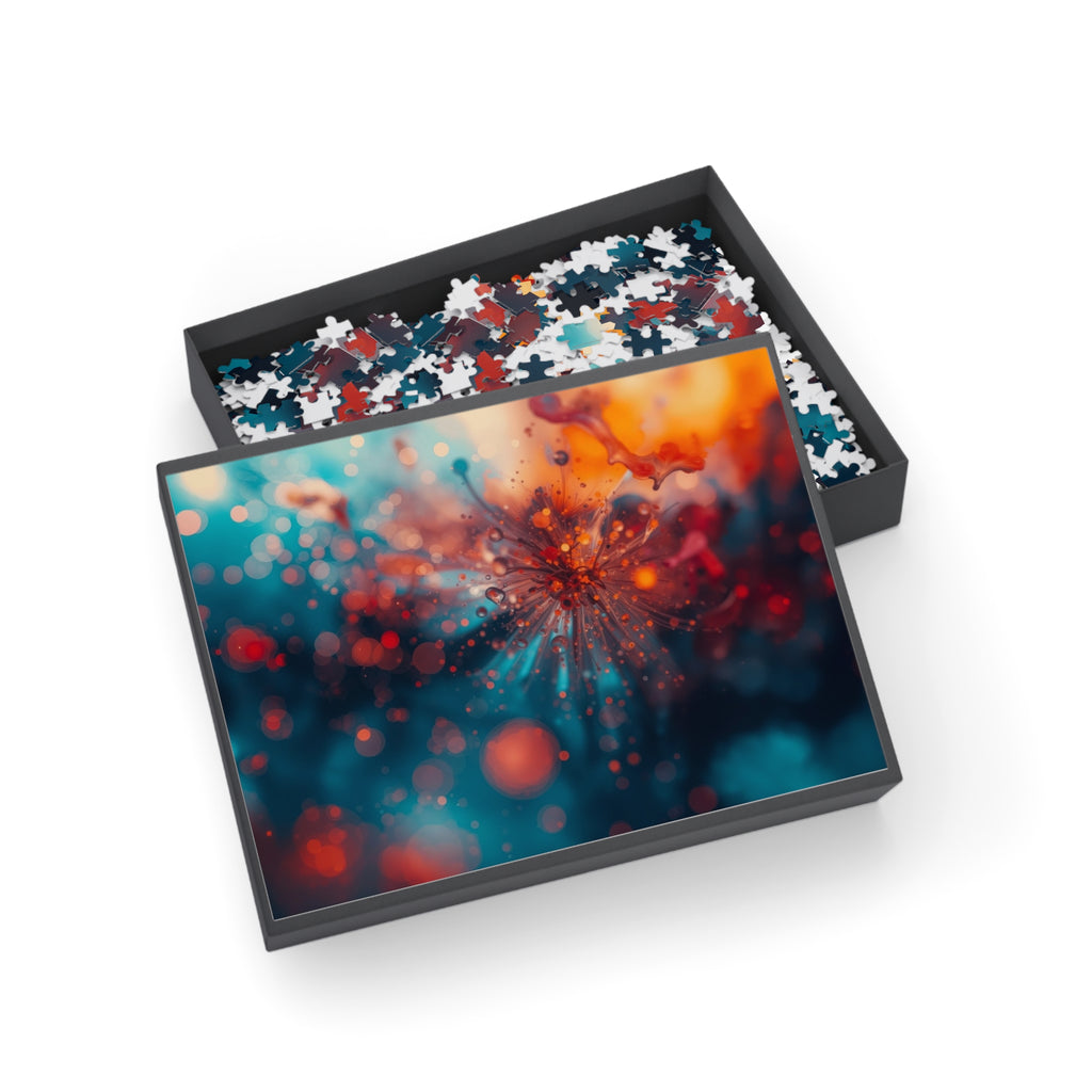 Sparkburst 500-Piece Jigsaw Puzzle — Ember Starburst Art