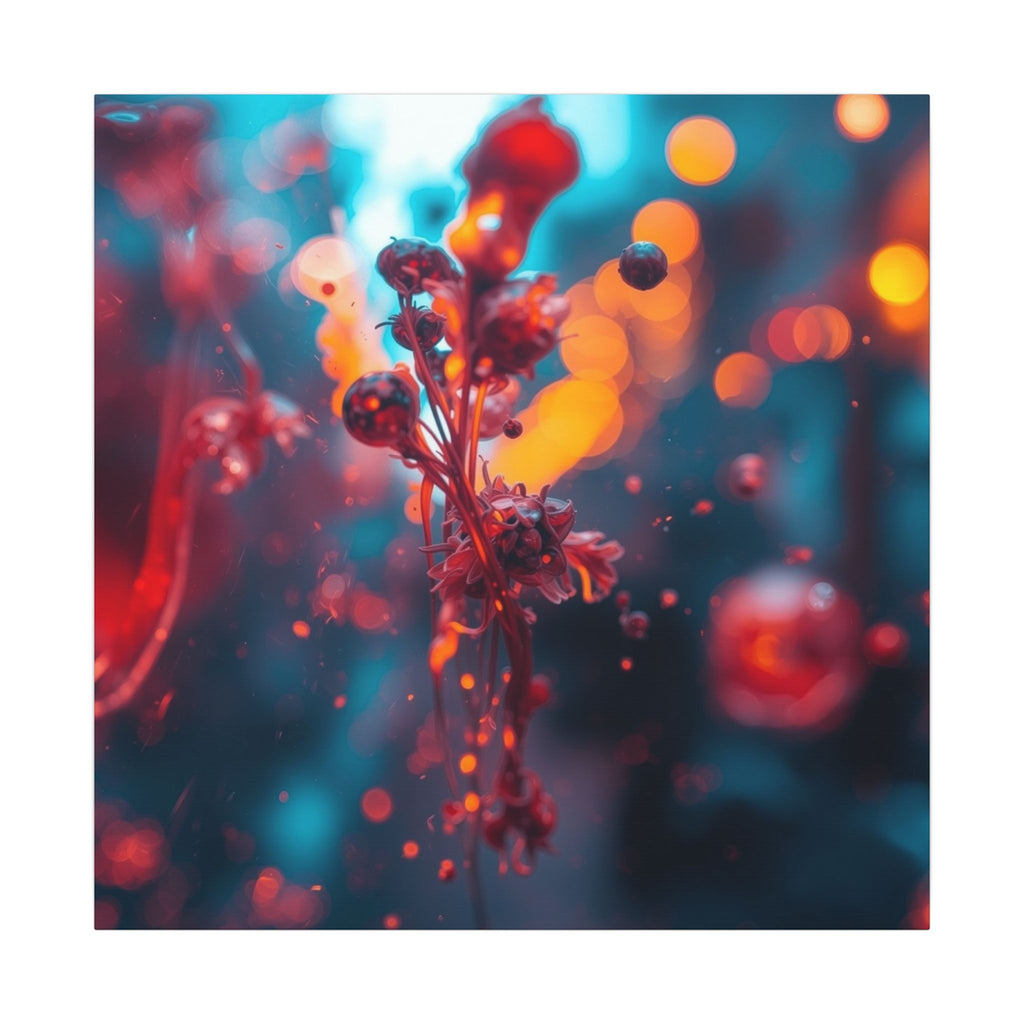 Crimsonsprig Canvas Print — Crimson Ink Sprig Wall Art