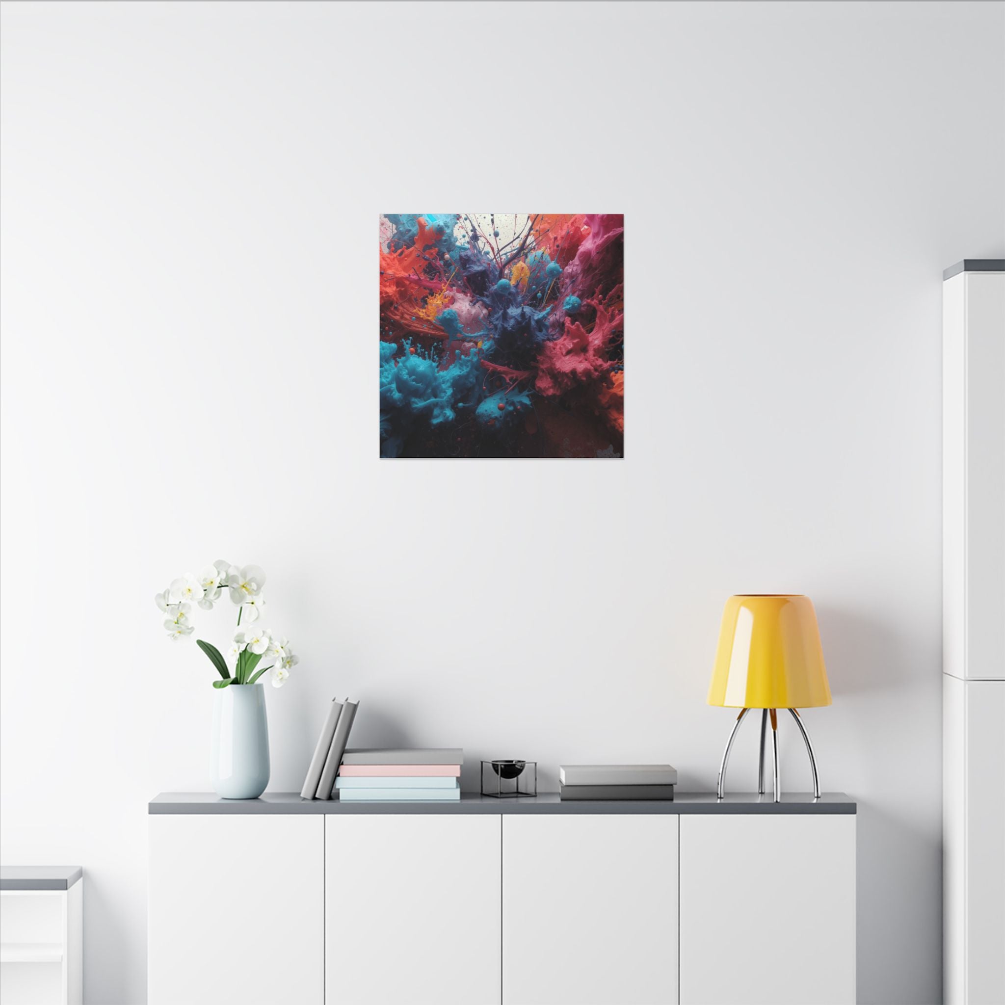 Saffronburst Canvas Print — Golden Ink Column Wall Art