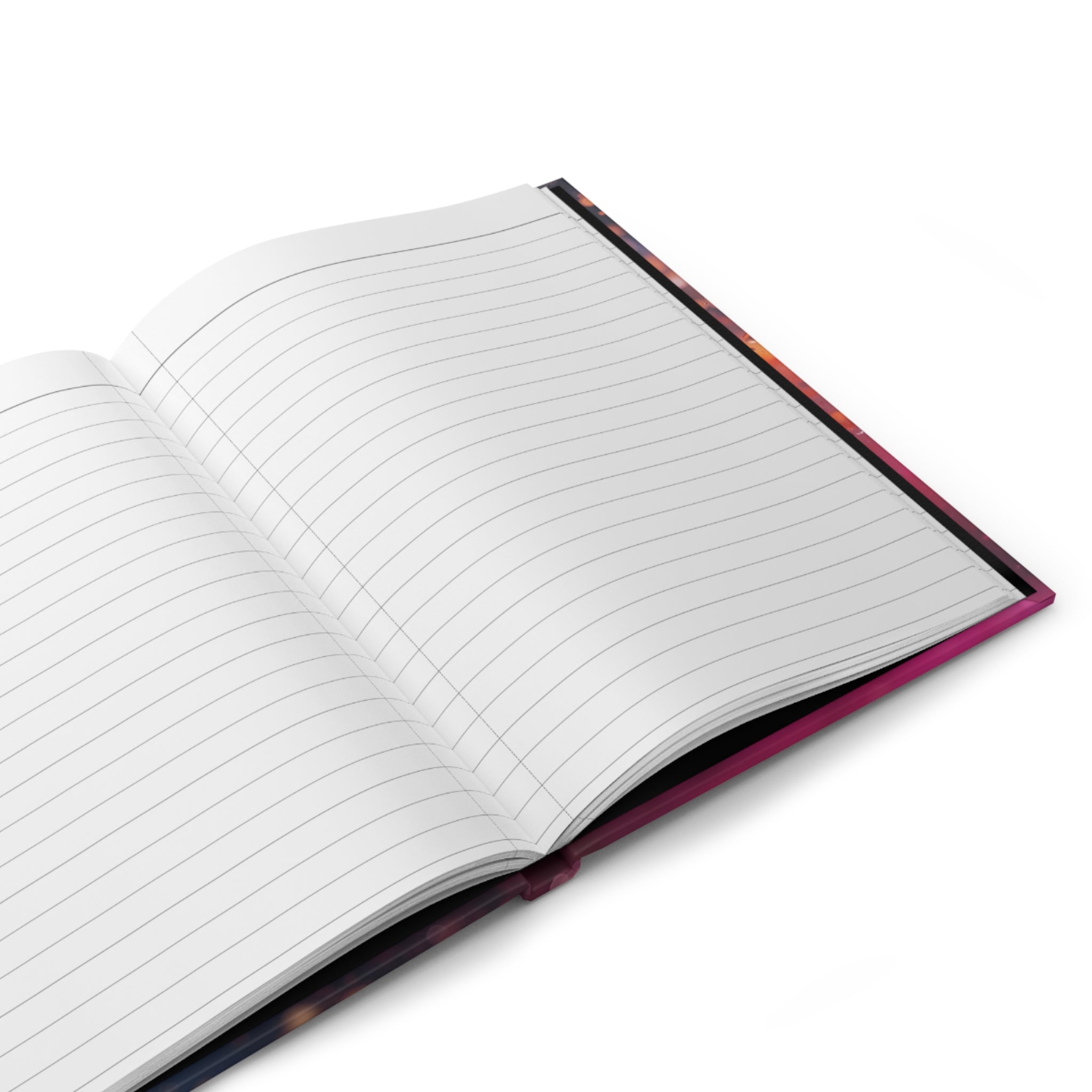 CHROMADRIFT hardcover art journal by Scattercrate — slow-drifting chromatic particle field