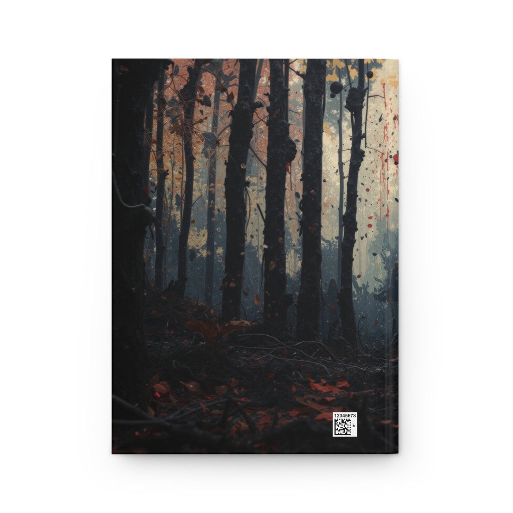 HUSHWOOD abstract forest hardcover art journal by Scattercrate — hushed moody forest notebook