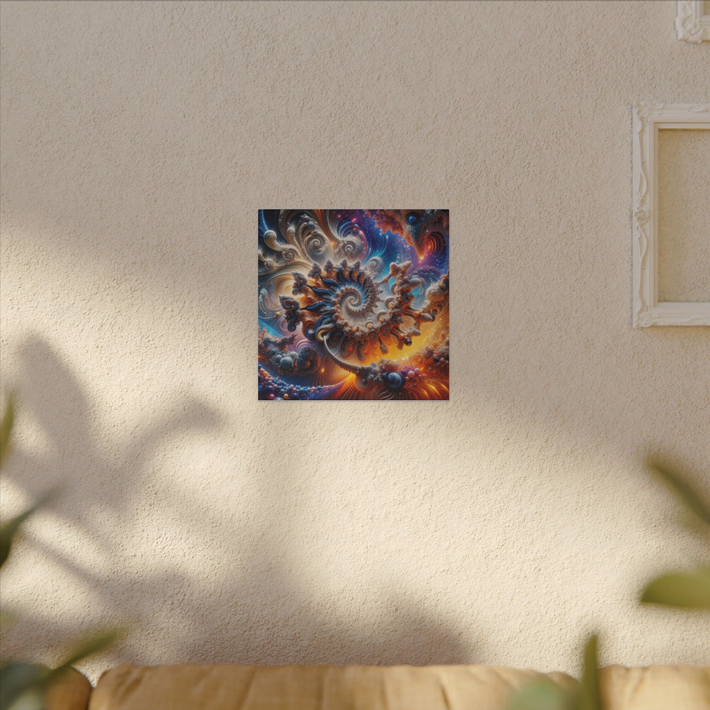 AMMONITE — Cosmic Spiral Shell Canvas Wall Art