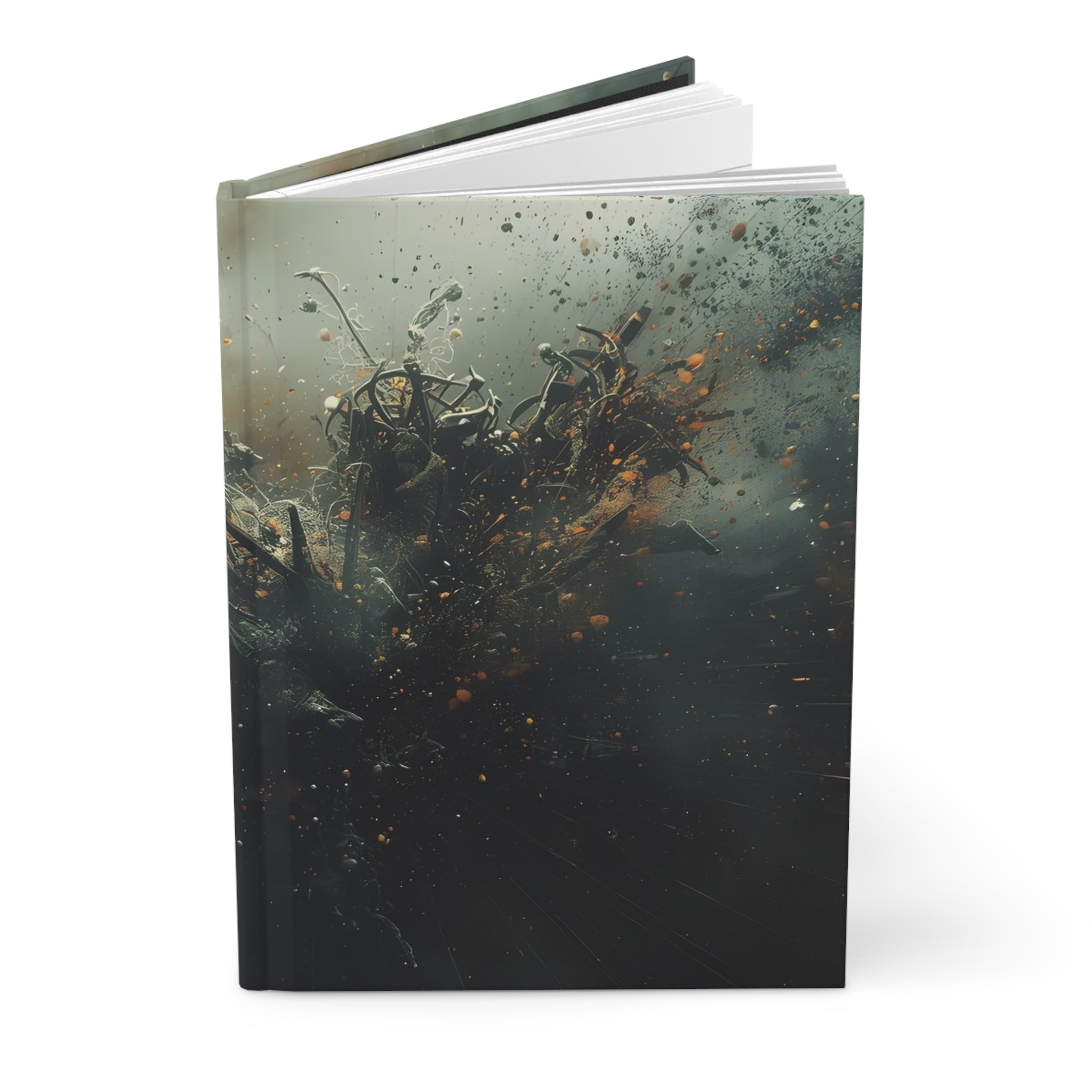 Cindershatter journal by Scattercrate — charcoal debris and ember explosion