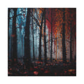 FROSTEMBER frost and ember forest framed canvas wall art by Scattercrate — icy-and-fire moody decor