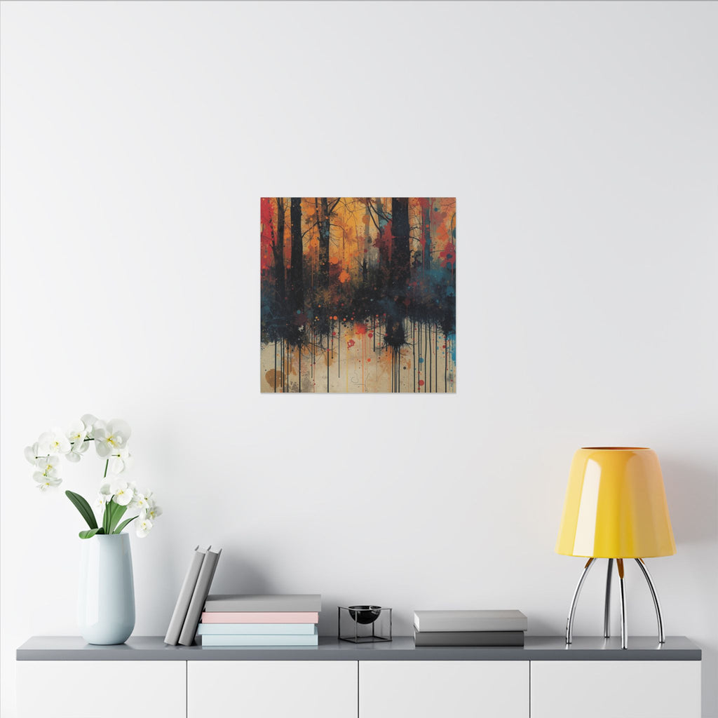 WILDSTAIN — Splatter Forest Canvas Wall Art