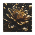 AURUM — Crystallized Black and Gold Abstract Canvas Wall Art | Scattercrate