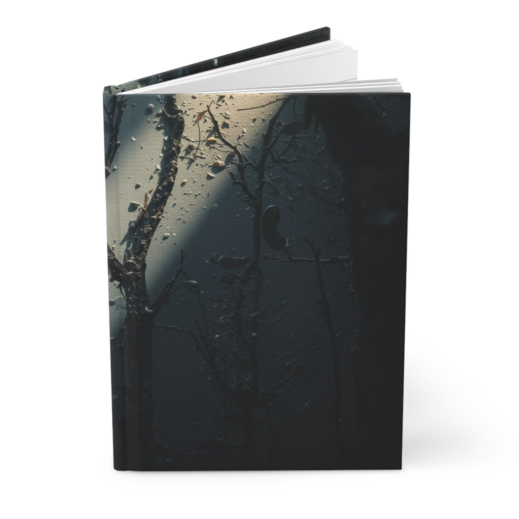 MOONVEIL moonlit nocturne hardcover art journal by Scattercrate — moonlit blue moody forest notebook
