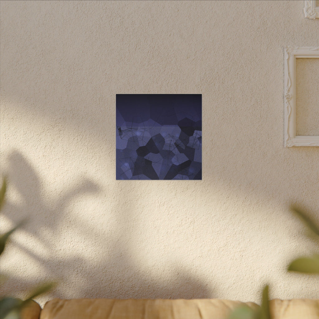 DRIFT — Fractured Time | Dark Abstract Wall Art | Framed Square Canvas Print