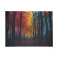 FAUVE 500-piece abstract forest art puzzle by Scattercrate — vivid moody forest jigsaw gift