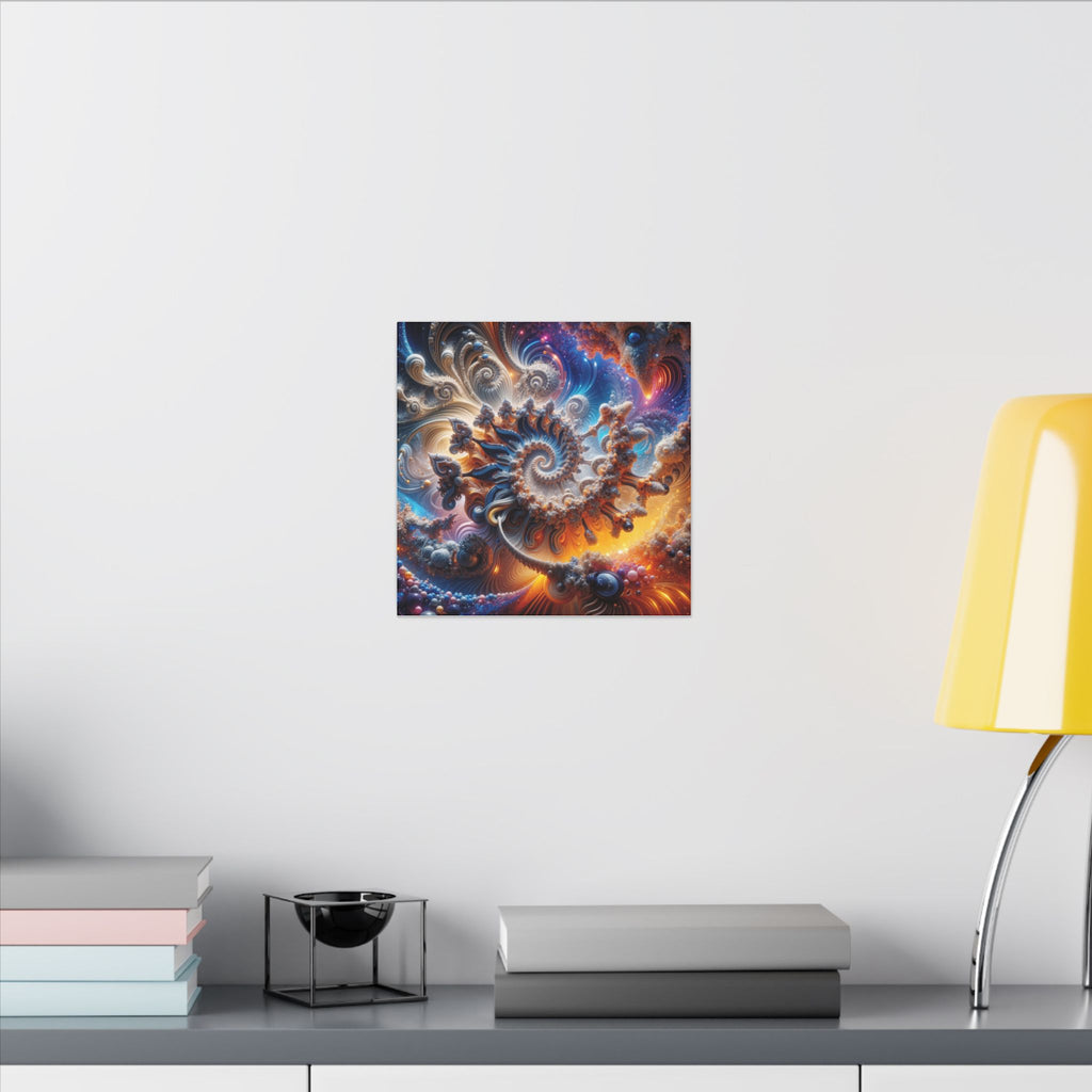 AMMONITE — Cosmic Spiral Shell Canvas Wall Art