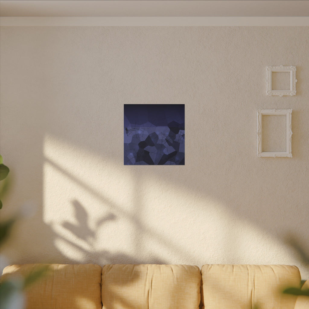 DRIFT — Fractured Time | Dark Abstract Wall Art | Framed Square Canvas Print
