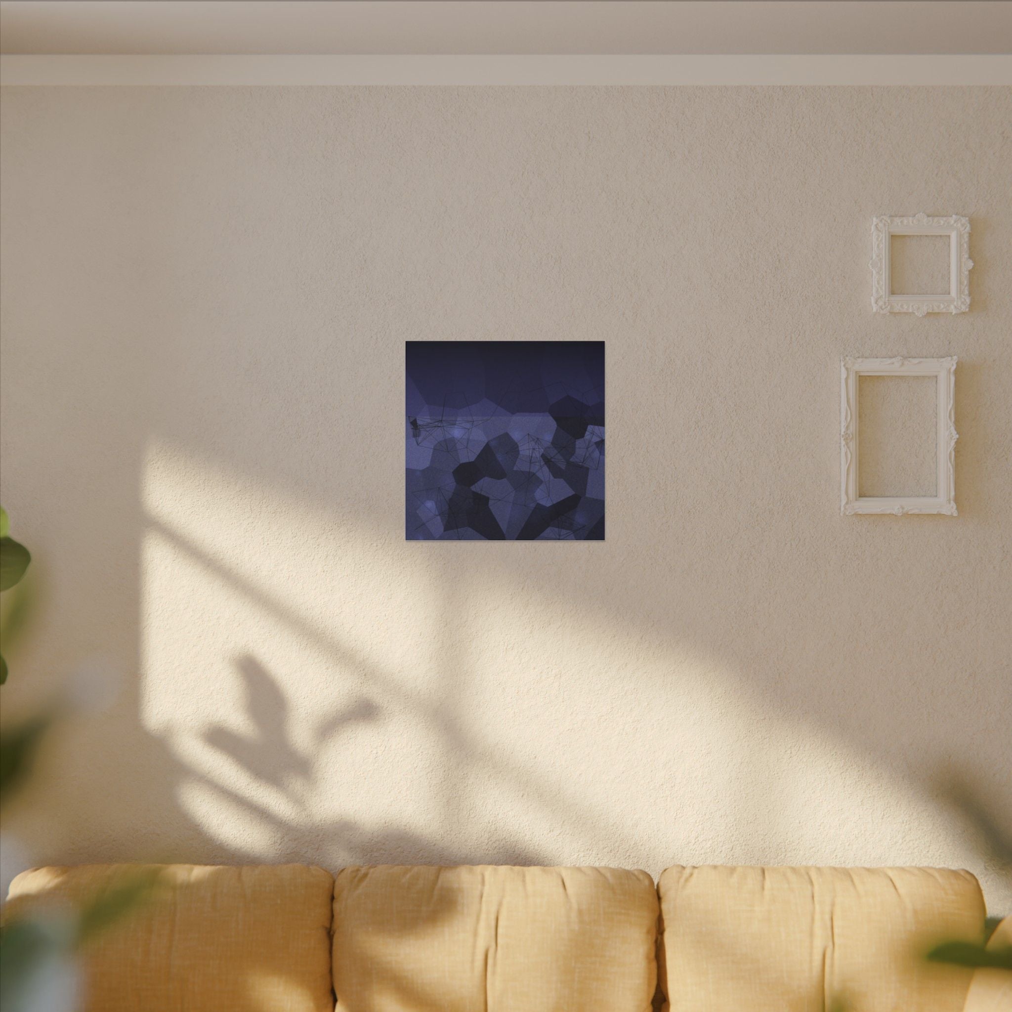 DRIFT — Fractured Time | Dark Abstract Wall Art | Framed Square Canvas Print
