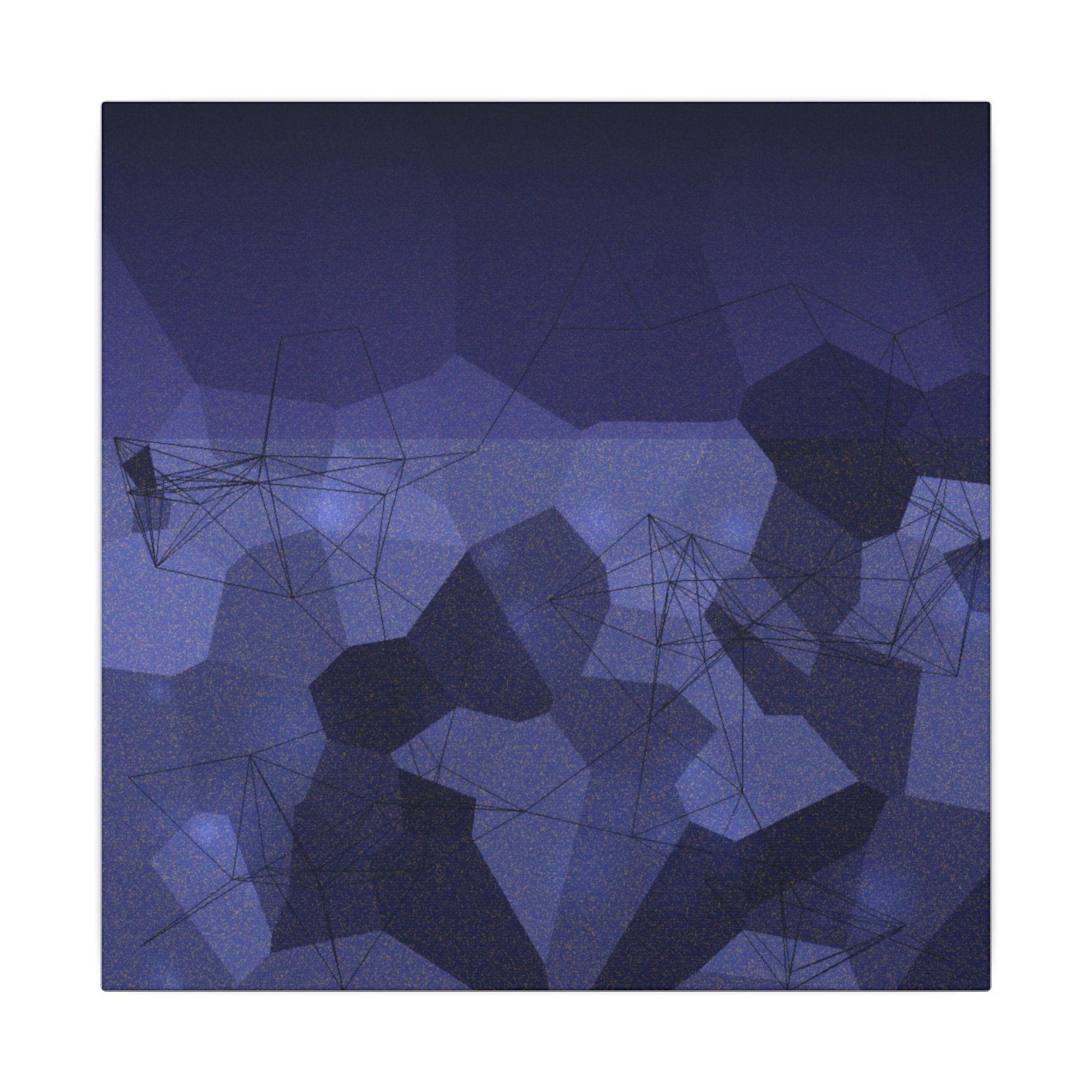 DRIFT — Fractured Time | Dark Abstract Wall Art | Framed Square Canvas Print