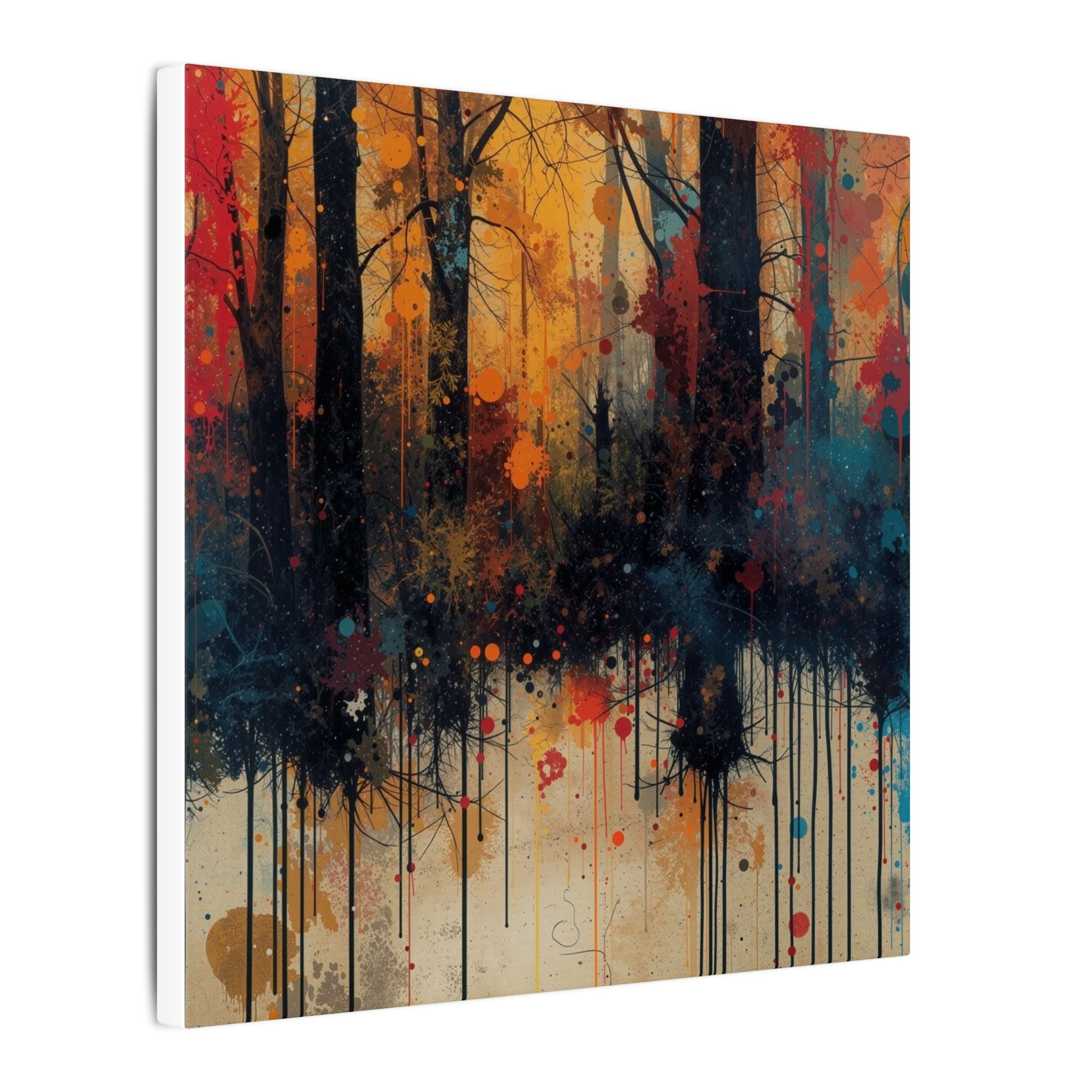WILDSTAIN — Splatter Forest Canvas Wall Art