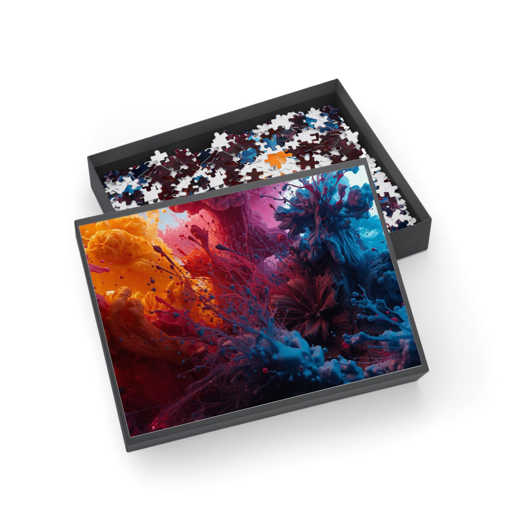 Tempestsplash 500-Piece Jigsaw Puzzle — Violet Storm Splash Art