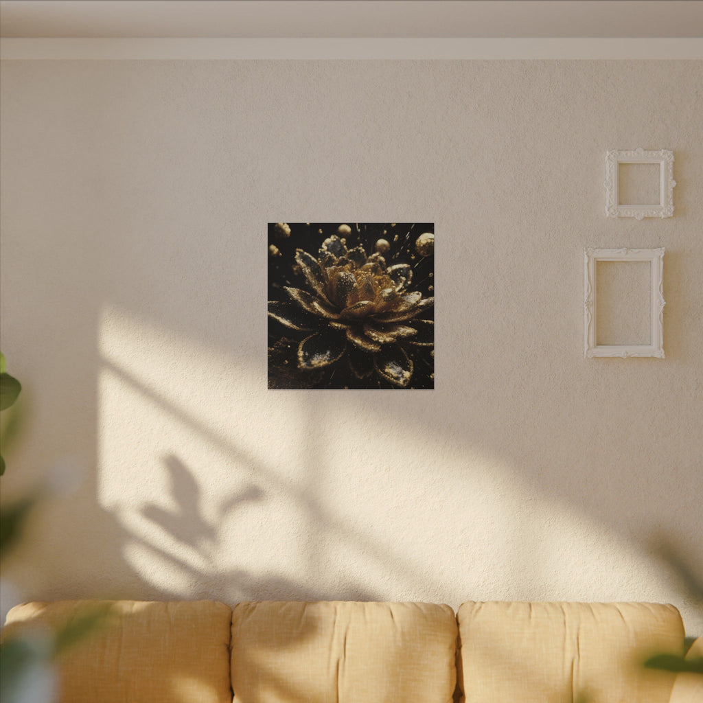 AURUM — Crystallized Black and Gold Abstract Canvas Wall Art | Scattercrate
