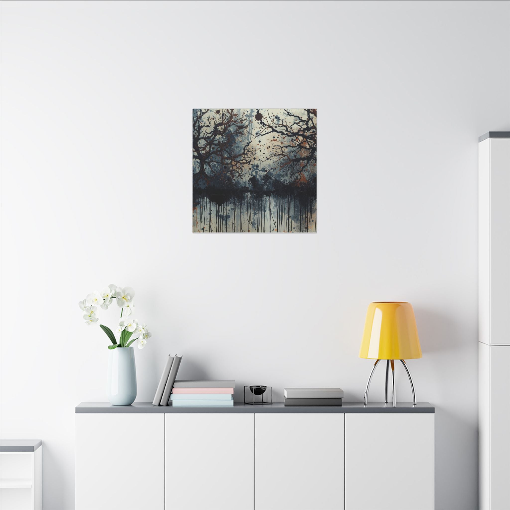 DUSKWOOD — Bare Tree Ink Forest Canvas Wall Art