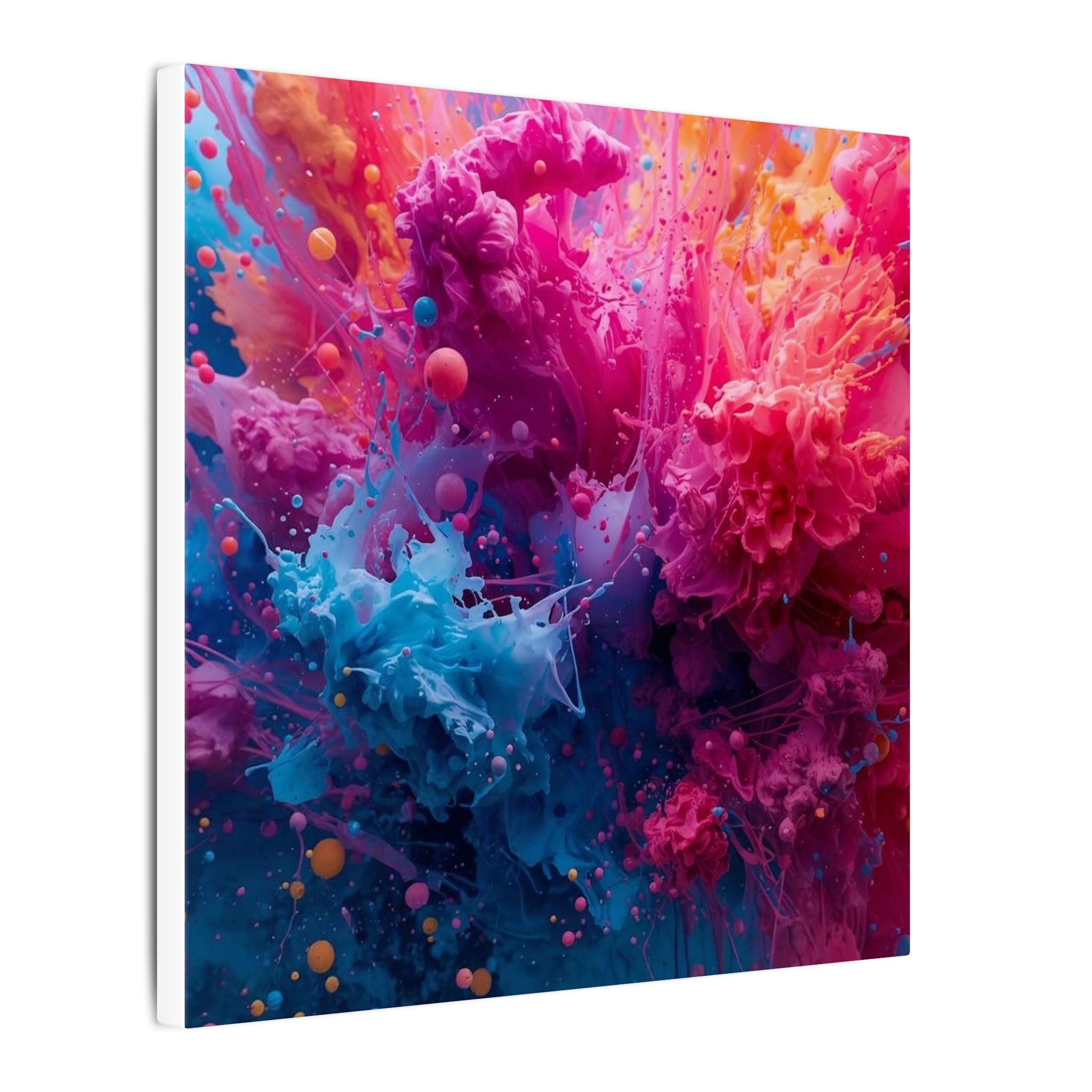 Coralchasm Canvas Print — Teal & Coral Abstract Wall Art