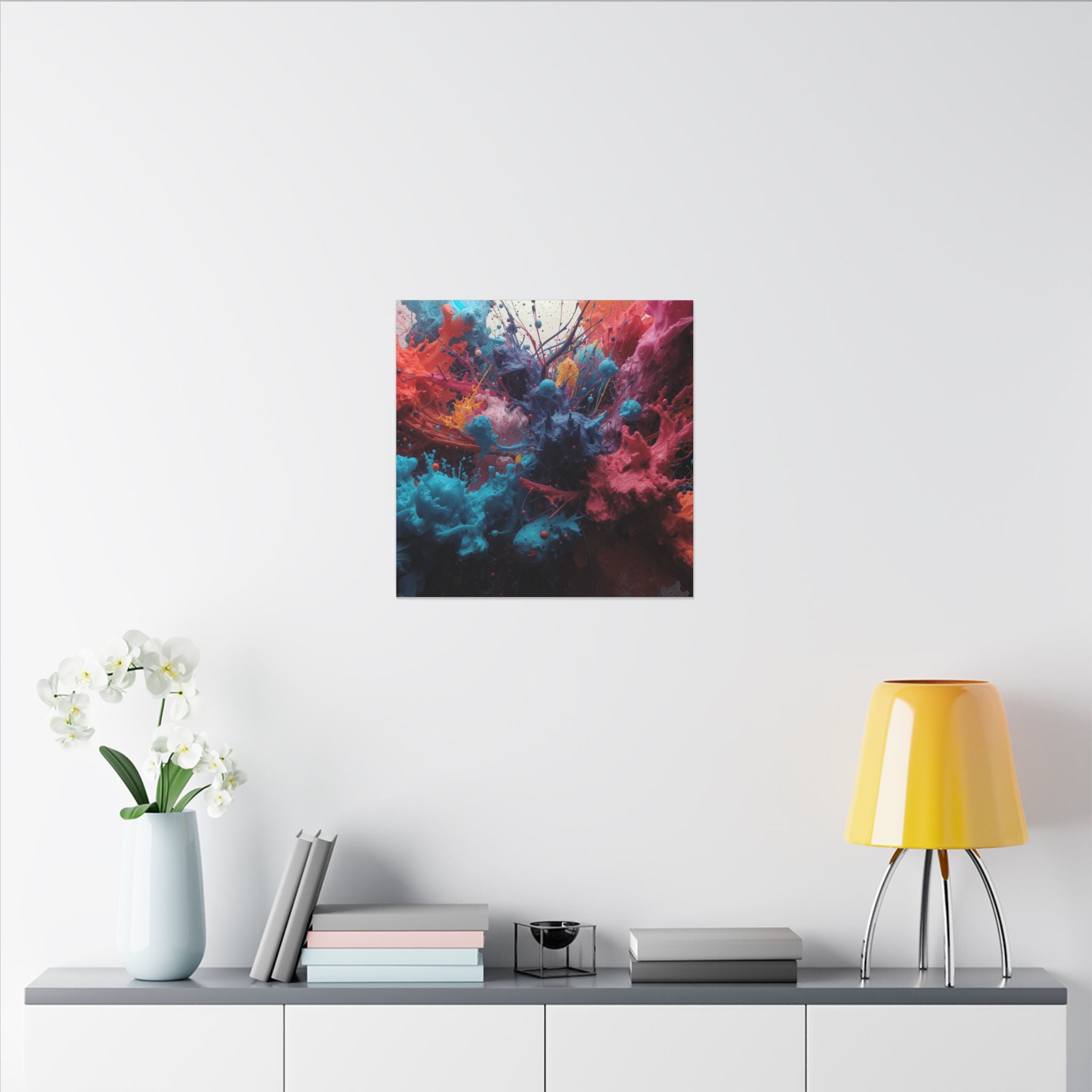 Saffronburst Canvas Print — Golden Ink Column Wall Art
