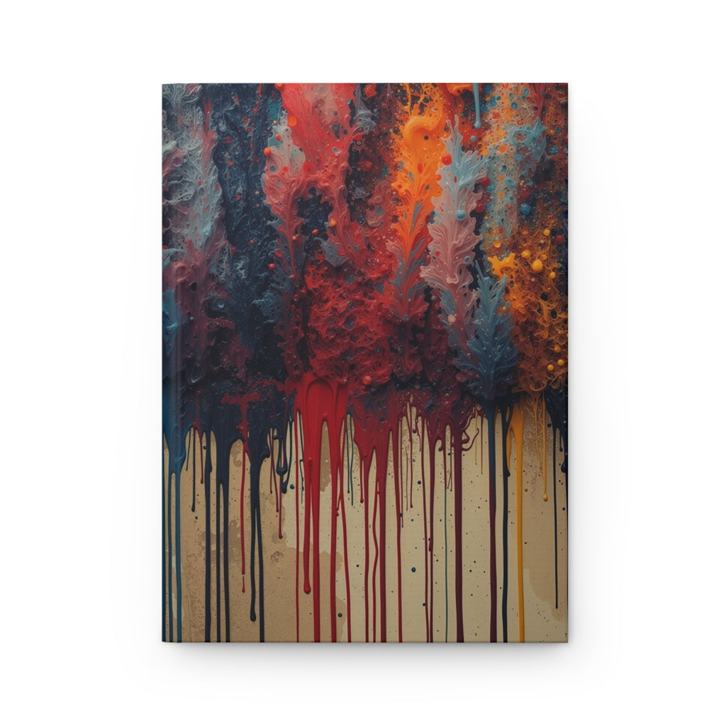 CHROMAFALL full-spectrum paint drop hardcover art journal by Scattercrate — bold maximalist color explosion