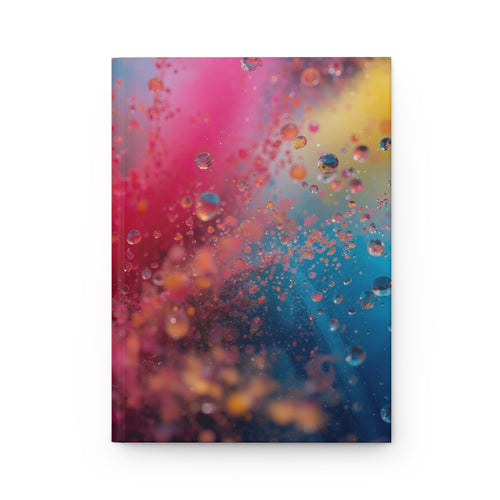 CHROMADRIFT hardcover art journal by Scattercrate — slow-drifting chromatic particle field