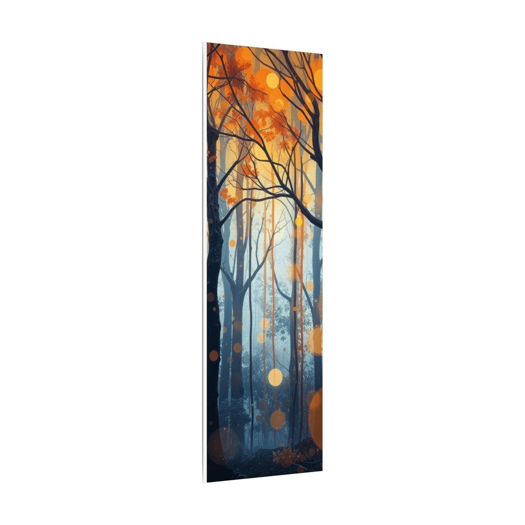 GLOW FOREST — Abstract Forest Lights Framed Canvas Wall Art