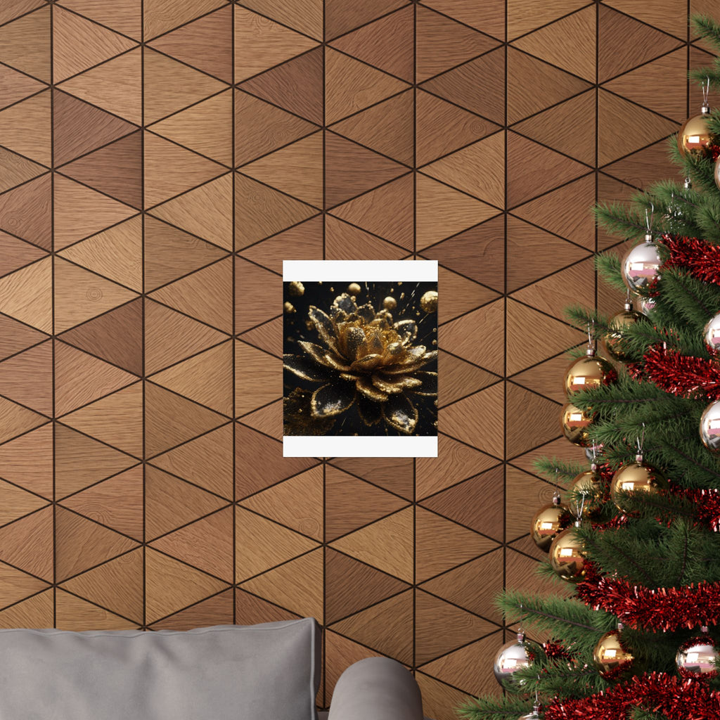 AURUM — Black and Gold Abstract Art Poster | Dark Aesthetic Wall Decor | Scattercrate