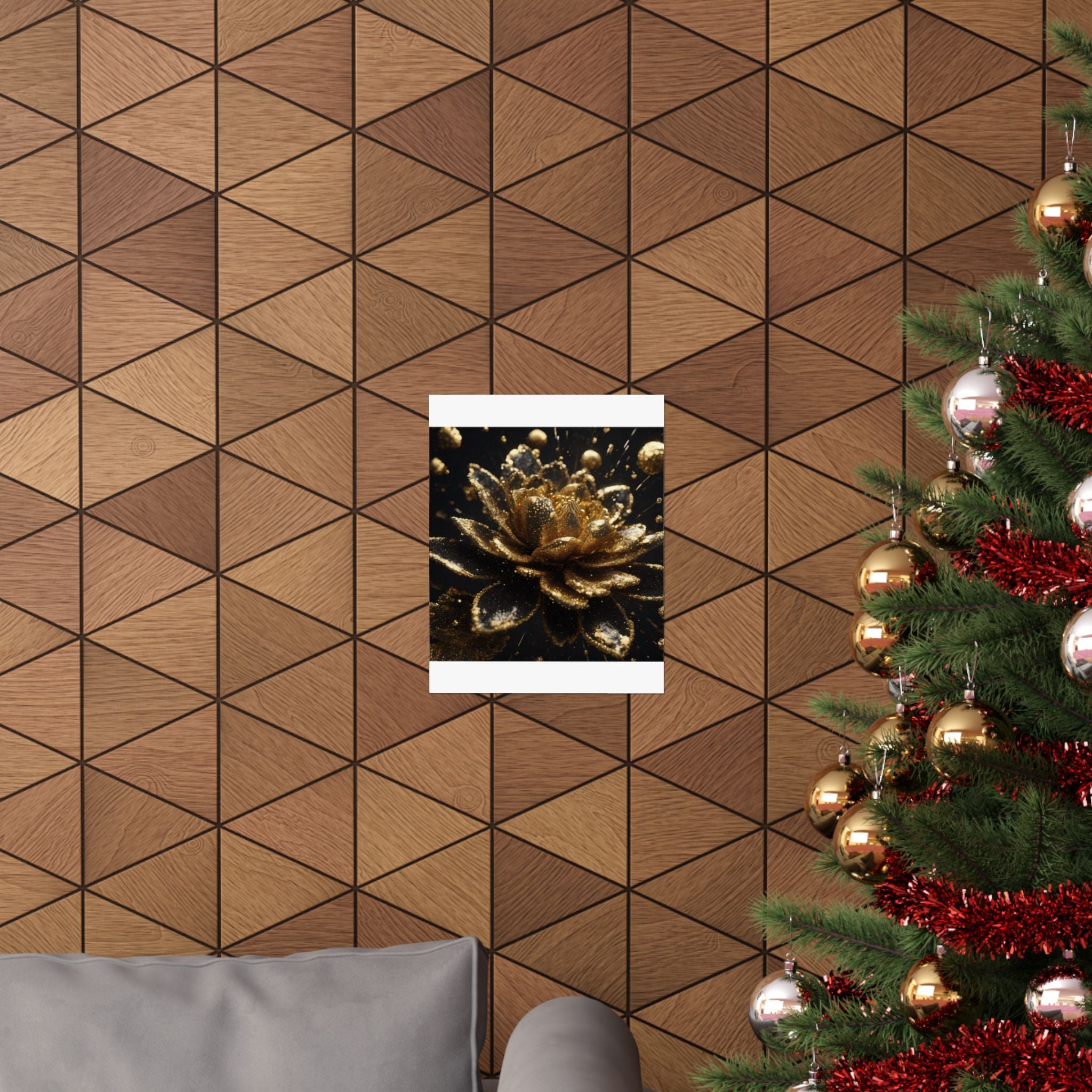 AURUM — Black and Gold Abstract Art Poster | Dark Aesthetic Wall Decor | Scattercrate