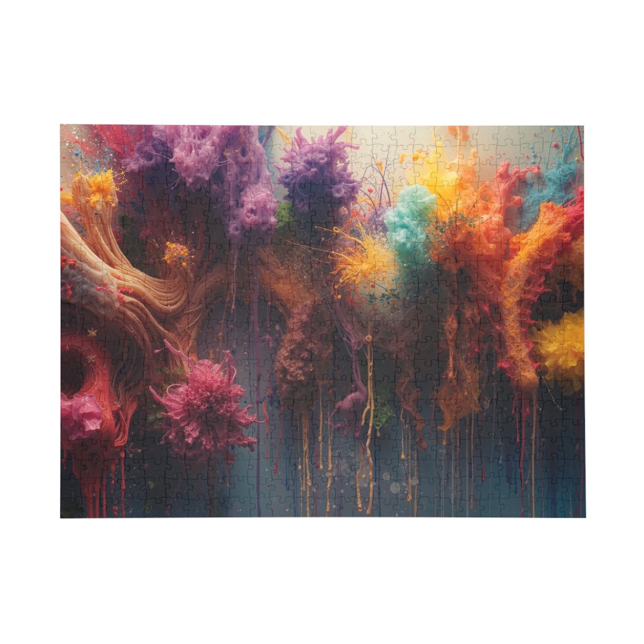 Spectrumdrip 500-Piece Jigsaw Puzzle — Rainbow Drip Art