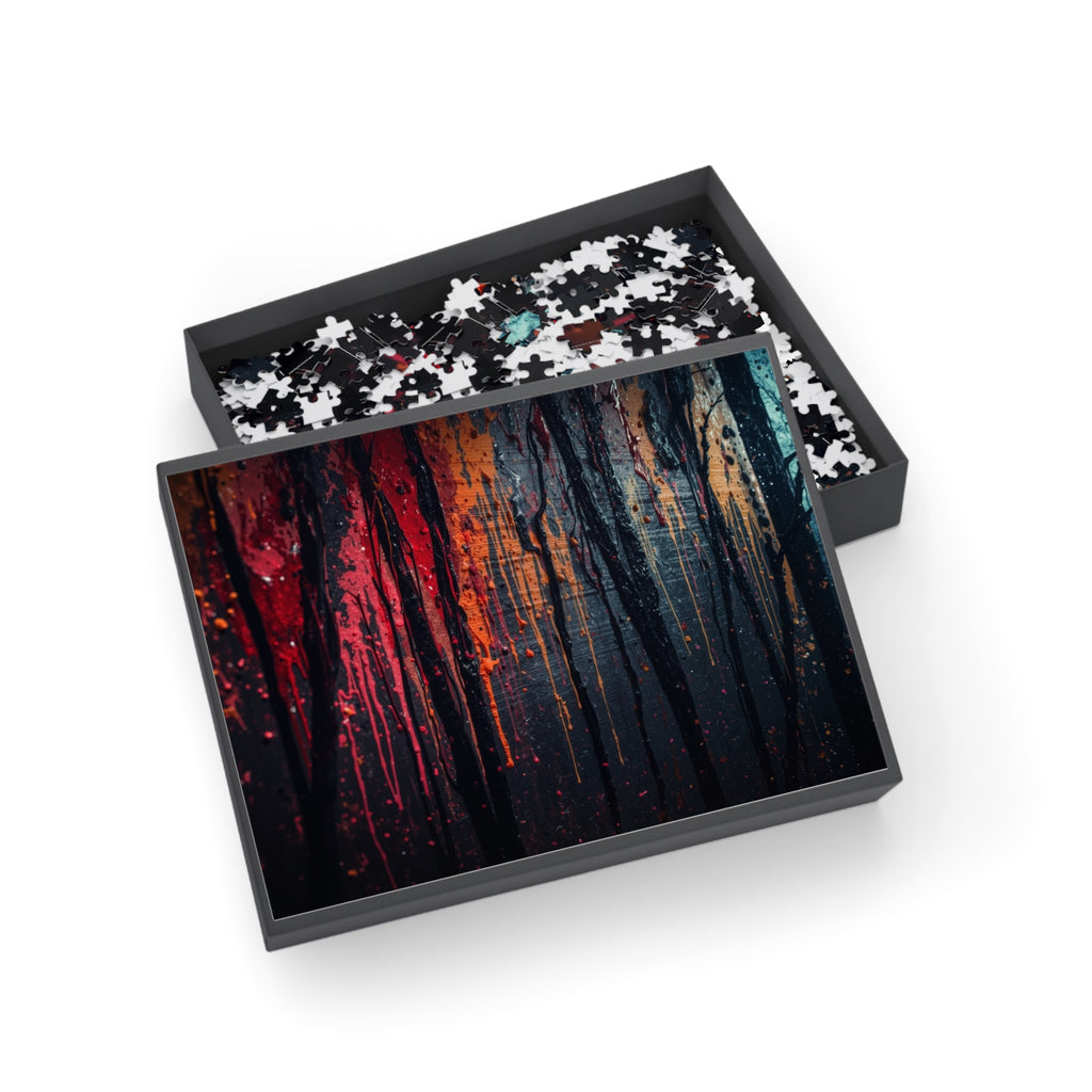 VESPER 500-piece abstract forest art puzzle by Scattercrate — twilight moody forest jigsaw gift