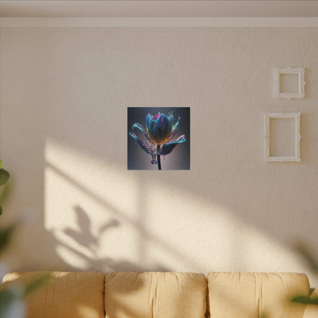 REFRACT square canvas art print by Scattercrate — iridescent abstract alien-aesthetic wall art