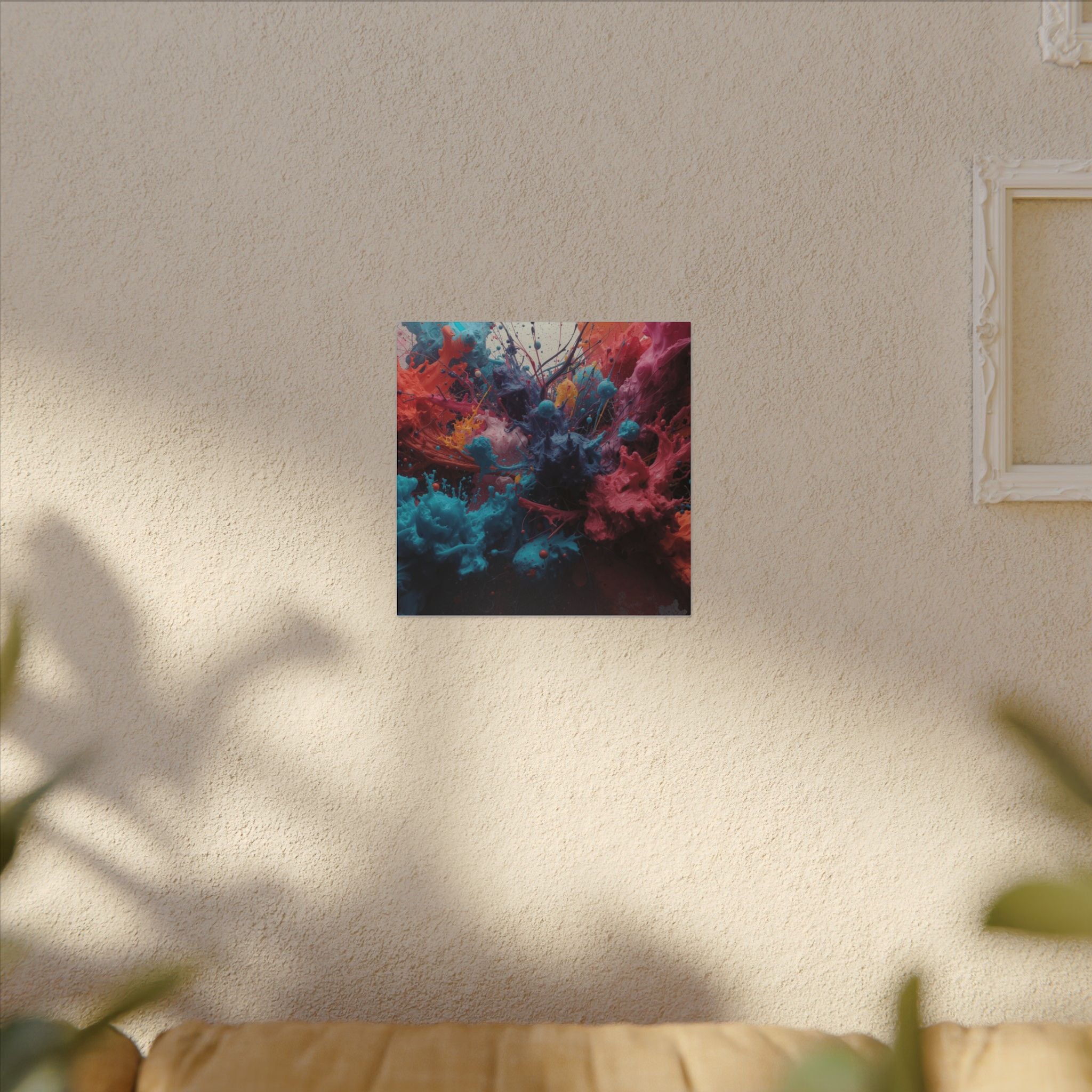 Saffronburst Canvas Print — Golden Ink Column Wall Art