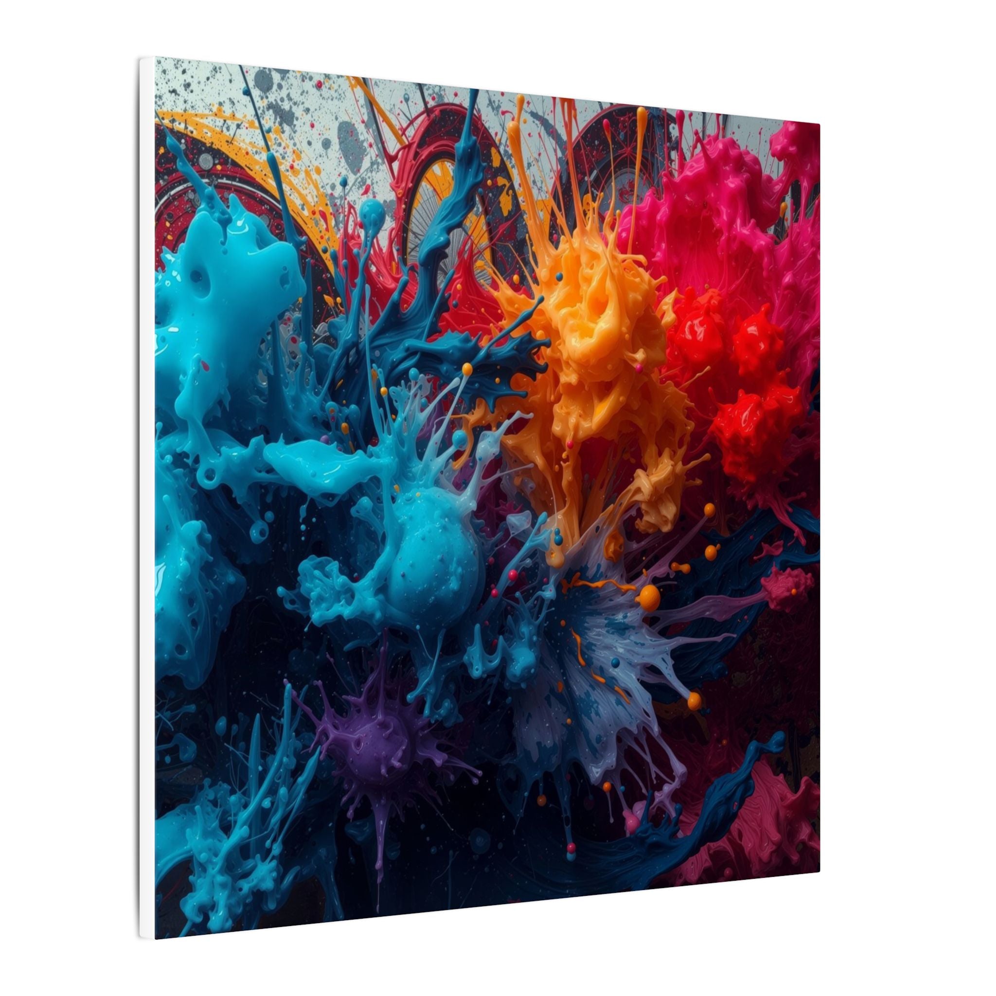 Crimsonspark canvas print by Scattercrate — ember graffiti wall art, crimson spark over dark ground
