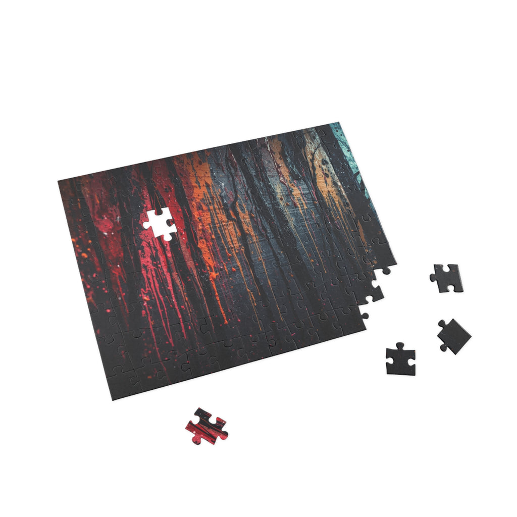 VESPER 500-piece abstract forest art puzzle by Scattercrate — twilight moody forest jigsaw gift
