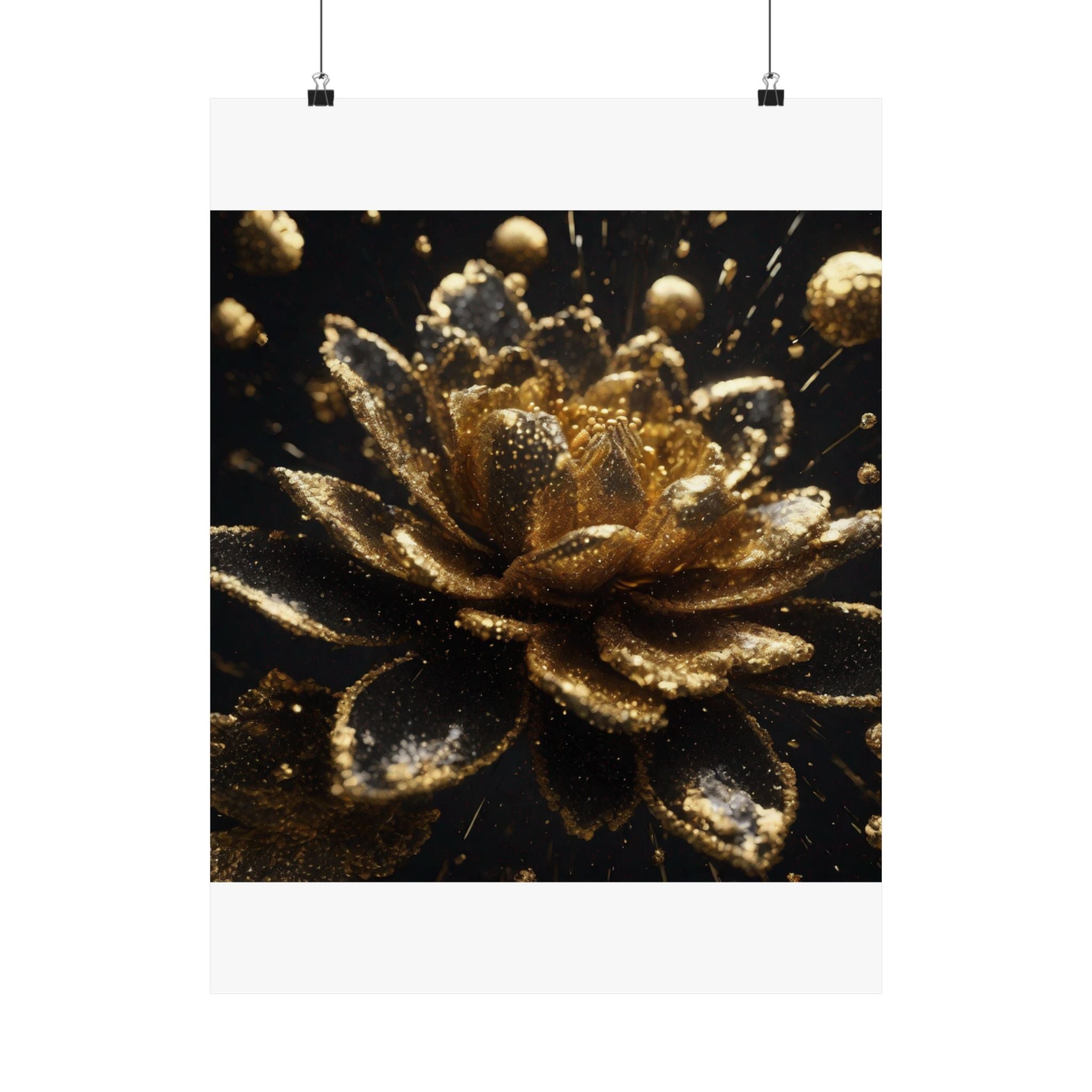 AURUM — Black and Gold Abstract Art Poster | Dark Aesthetic Wall Decor | Scattercrate