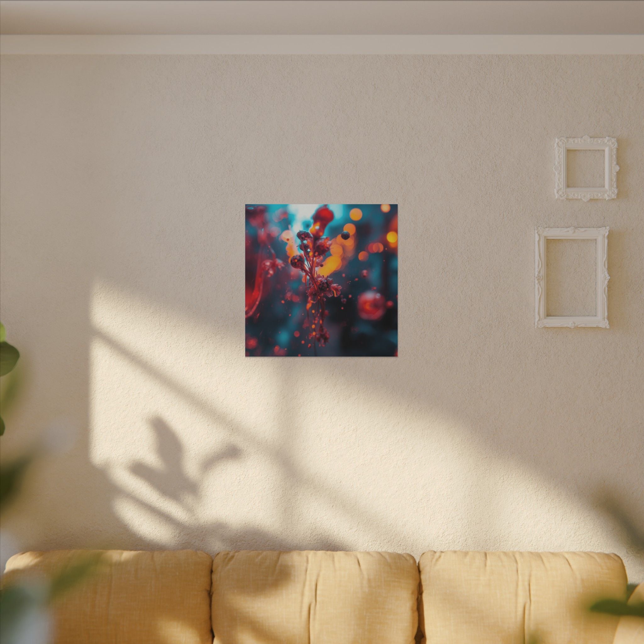 Crimsonsprig Canvas Print — Crimson Ink Sprig Wall Art