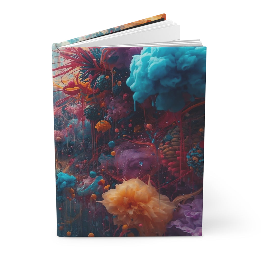 Bloomsurge hardcover journal by Scattercrate — abstract color splash notebook