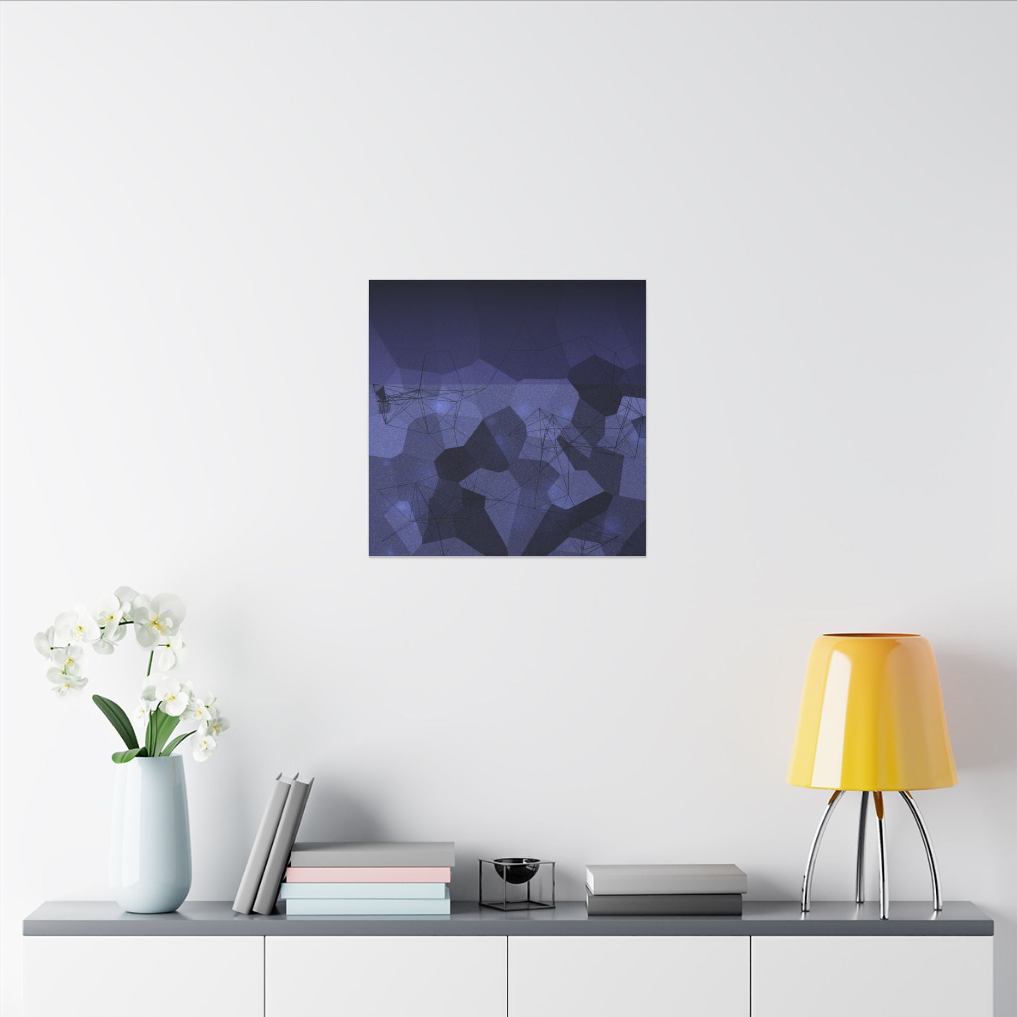 DRIFT — Fractured Time | Dark Abstract Wall Art | Framed Square Canvas Print